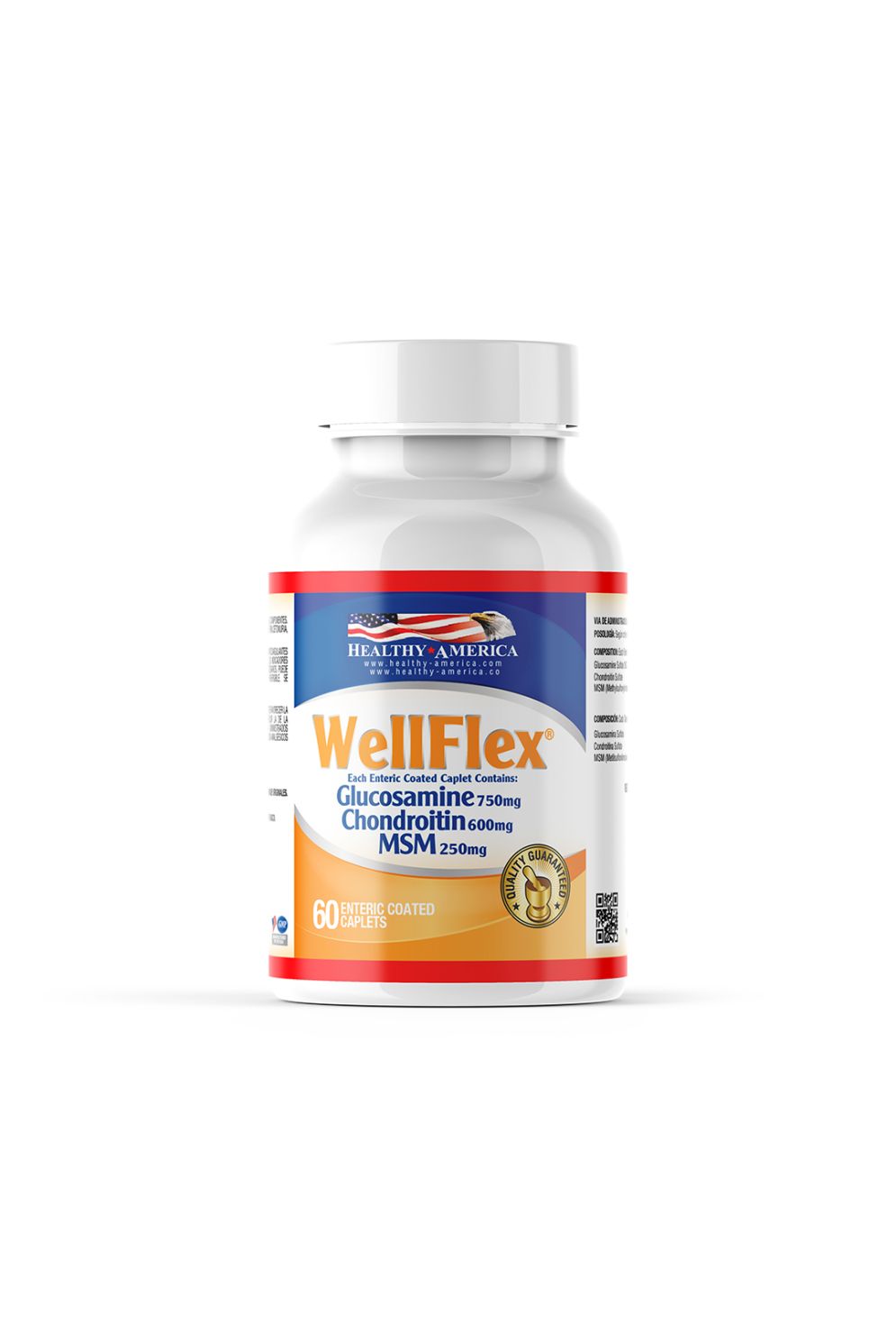Well Flex Glucosamine 60 Capsulas Healthy America