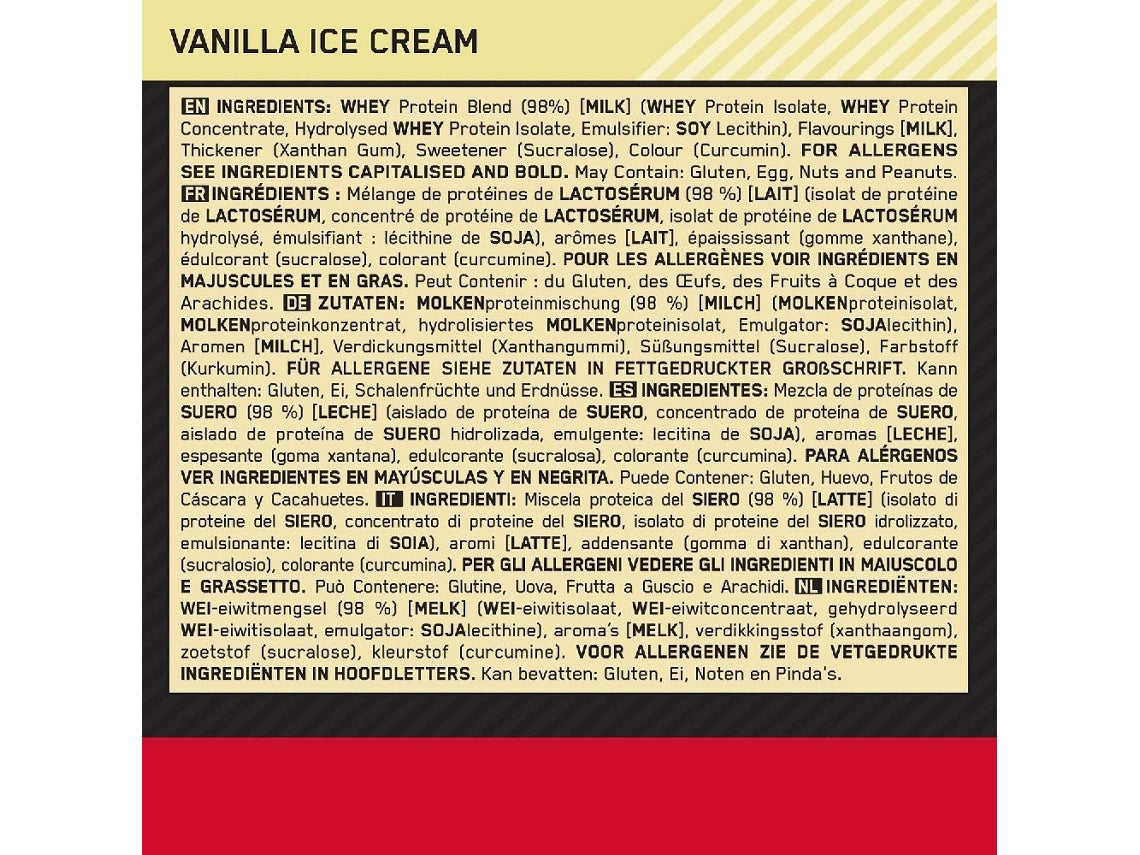 Whey Gold Standard 10 Libras Vainilla Optimum Nutrition