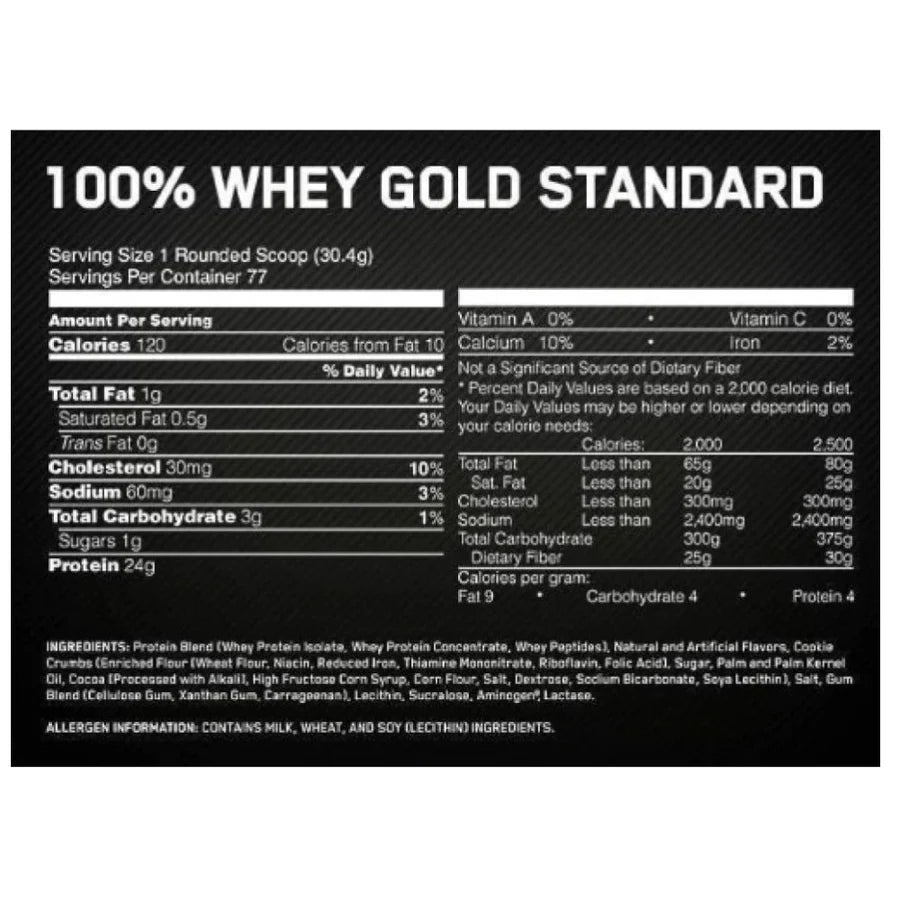 Whey Gold Standard 2 Libras Vainilla Optimum Nutrition