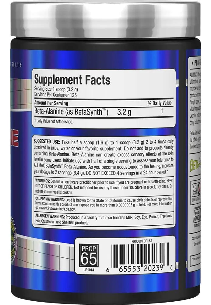 Beta-alanina 125 servicios AllMax Nutrition