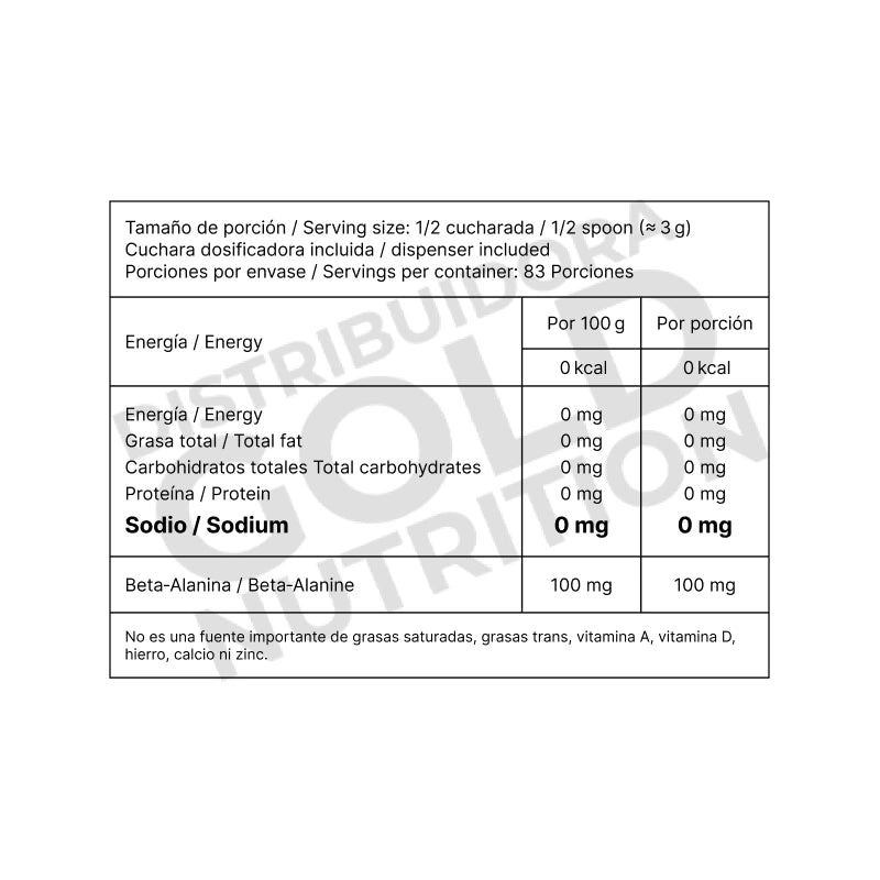 Beta Alanine Iron Nutrition 83 Servicios – Smart Nutrition