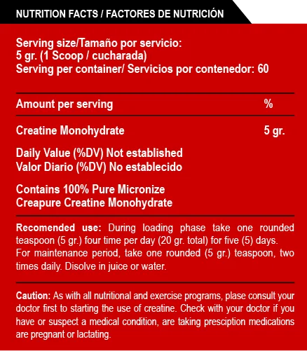 Creatine Smart 60 Servicios 300 Gramos