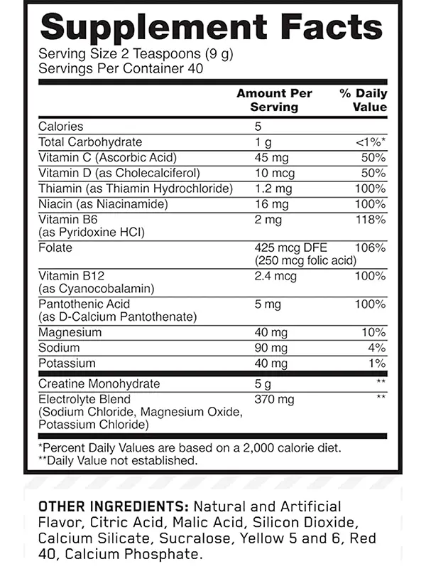 Creatine + Optimum Nutrition 40 servicios Sabor Orange