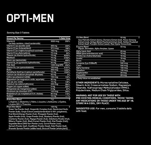 Opti-Men 150 Capsulas Optimum Nutrition