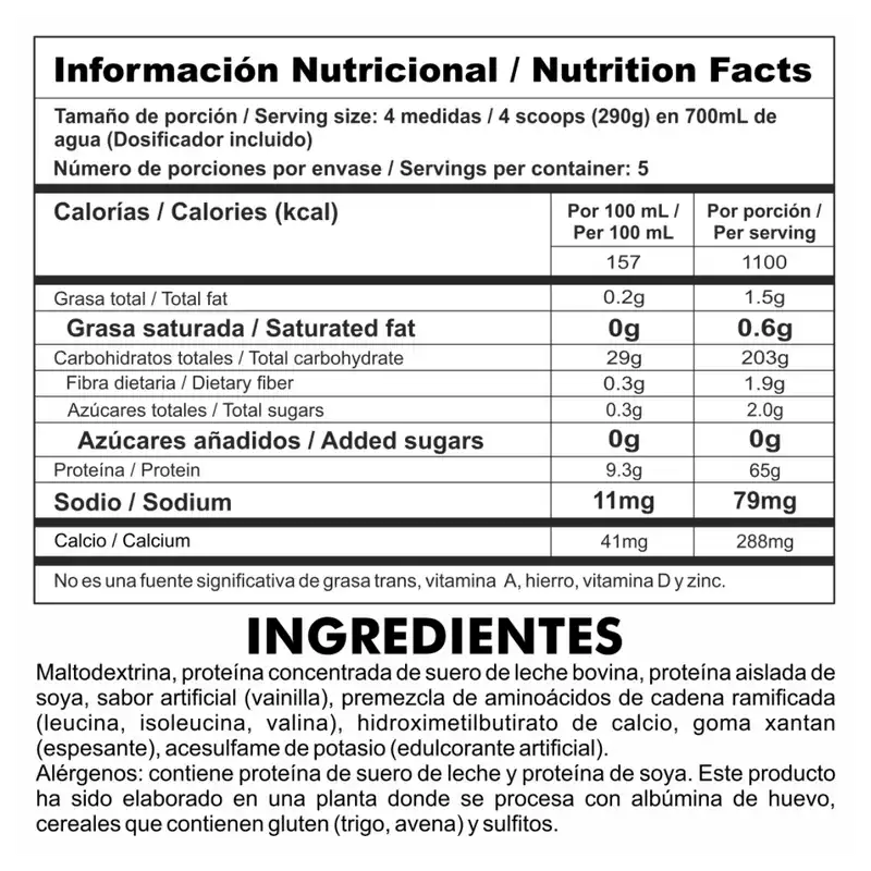 Gainz - Proteína de suero de leche Hipercalórica